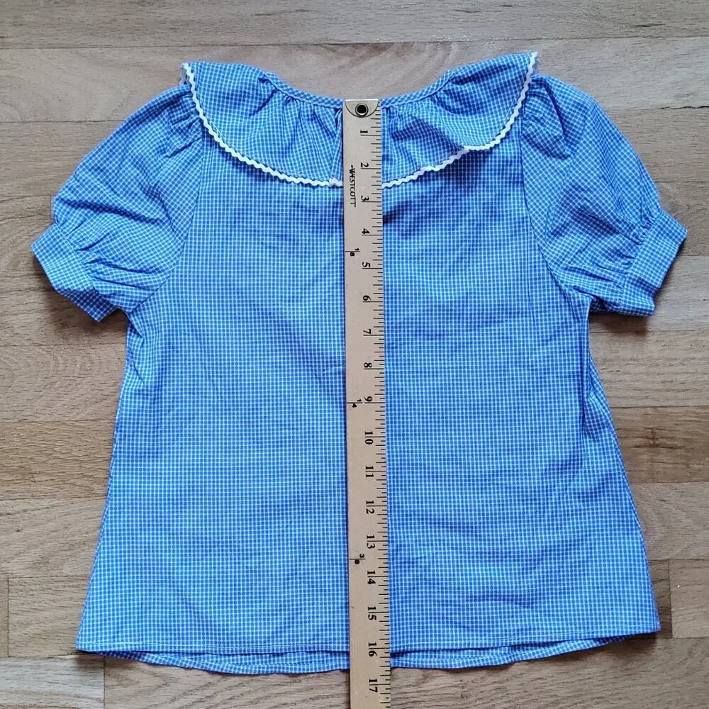 NWOT Hill House Girl Short Sleeve Button Down Top Blouse Size 5/6Y